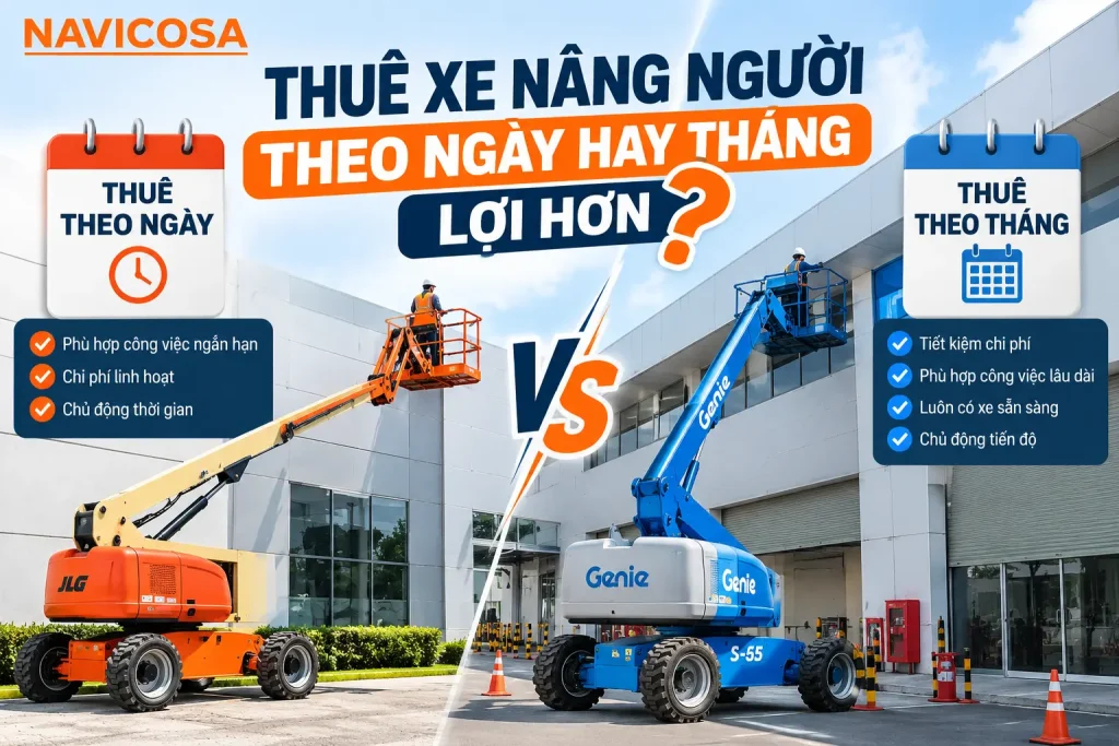 Thue xe nang nguoi theo ngay hay theo thang co loi hon