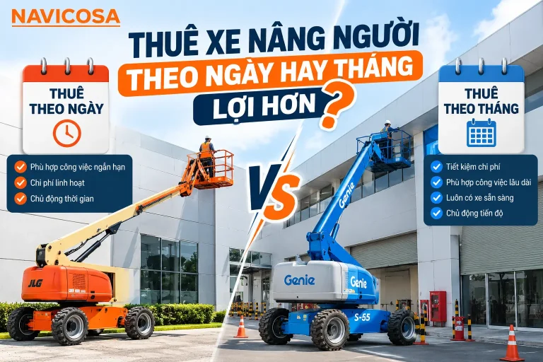 Thuê Xe Nâng Người Theo Ngày Hay Tháng Lợi Hơn? Bài Toán Tối Ưu Dòng Tiền Dự Án