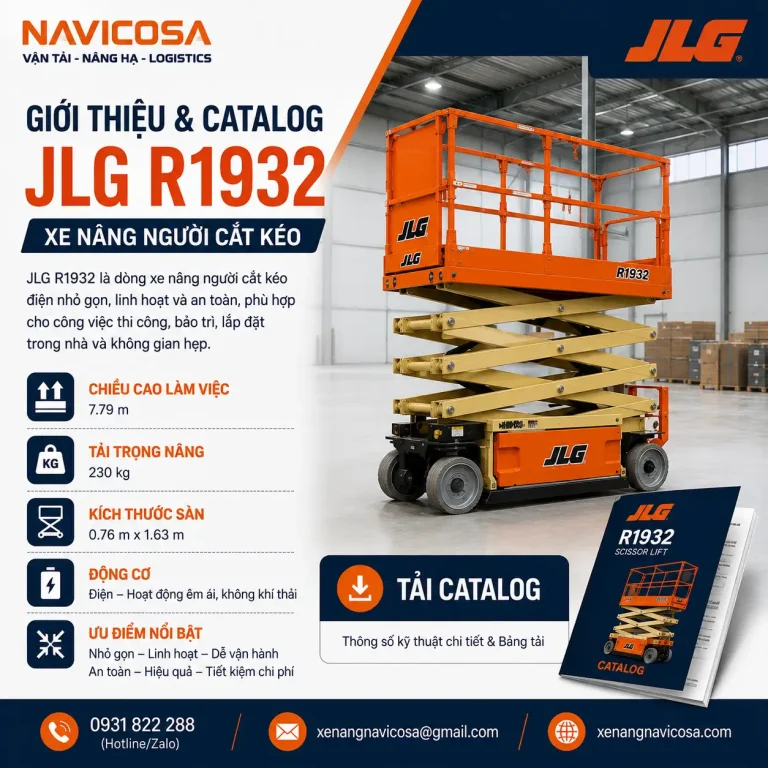 Catalog JLG R1932 (8m) – Thông Số Kỹ Thuật, Đánh Giá Chi Tiết & File PDF